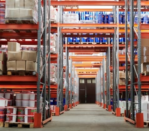 Inside of a warehouse