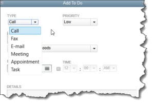 The Add To Do window