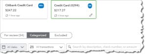 Once you’ve connected to an online bank account, you can see how many transactions were downloaded and what its balance is.