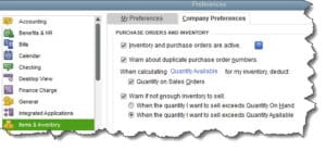 Be sure QuickBooks is set up to manage inventory tracking before you start.