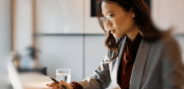 woman working