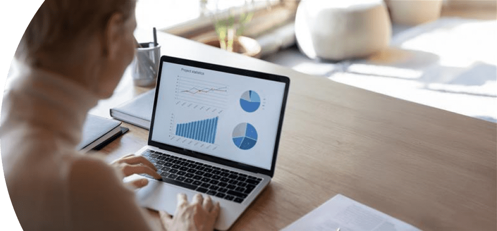 woman working on laptop computer
